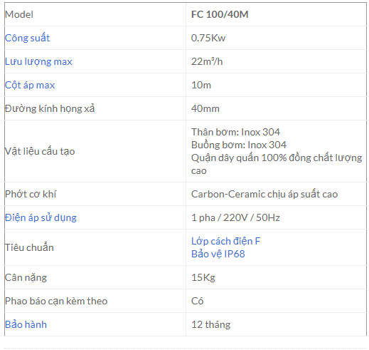 Bơm chìm Beluno 1Hp